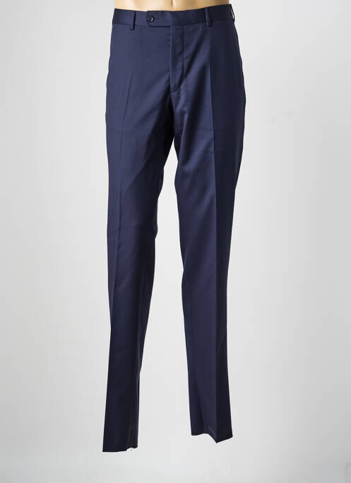 Pantalon slim taille à pinces taille normale bleu SCABAL homme