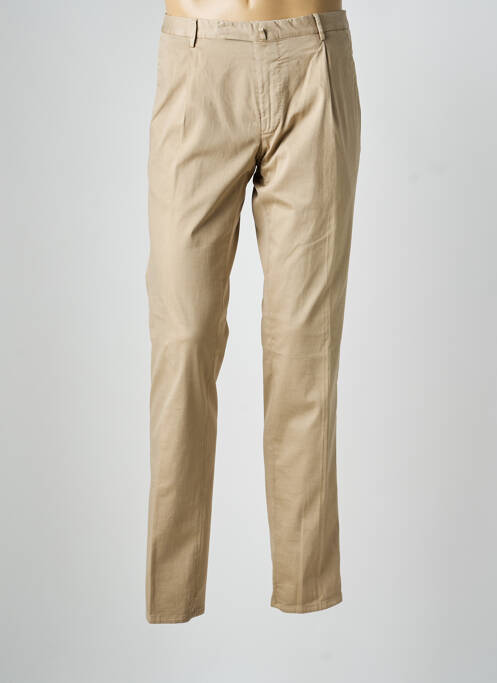 Pantalon chino tissage popeline taille normale beige SANTANIELLO homme
