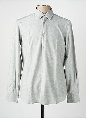 Chemise manches longues coupe cintrée gris PAL ZILERI homme