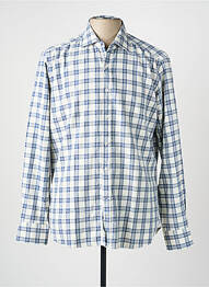 Chemise manches longues imprimé carreaux bleu BAGUTTA homme