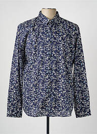 Chemise manches longues imprimé fantaisie bleu OLIVIER STRELLI homme