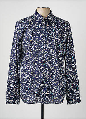 Chemise manches longues imprimé fantaisie bleu OLIVIER STRELLI homme