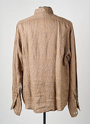 Chemise manches longues coupe droite marron ETON homme