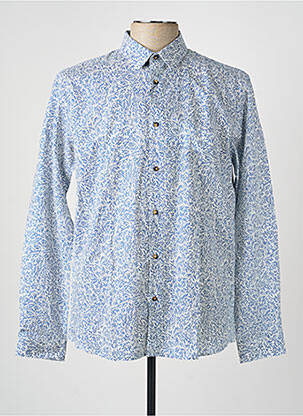 Chemise manches longues coupe cintrée bleu OLIVIER STRELLI homme