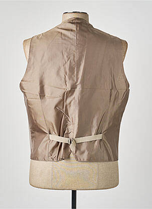 Gilet sans manche tissage chiné marron CONFEZIONI LERARIO homme