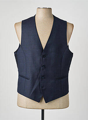 Gilet sans manche tissage chiné bleu PAL ZILERI homme