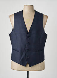 Gilet sans manche tissage chiné bleu PAL ZILERI homme