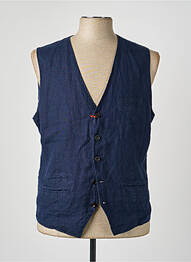 Gilet sans manche poches bleu MAISON WOOLIES homme