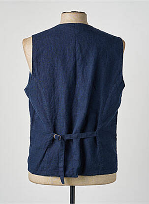 Gilet sans manche poches bleu MAISON WOOLIES homme