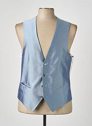 Gilet sans manche tissage satiné bleu PAL ZILERI homme