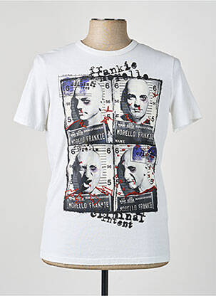 T-shirt coupe cintrée manches courtes blanc FRANKIE MORELLO homme