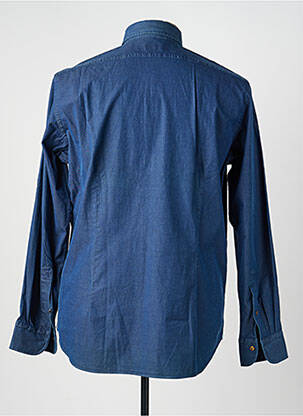 Chemise manches longues coupe cintrée bleu BAGUTTA homme
