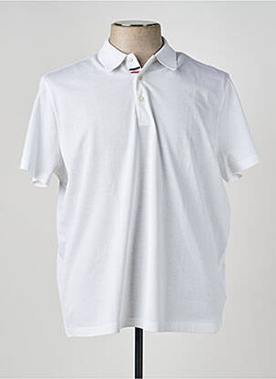 Polo stretch manches courtes blanc MONCLER homme