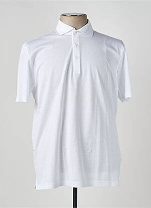 Polo stretch manches courtes blanc GRAN SASSO homme