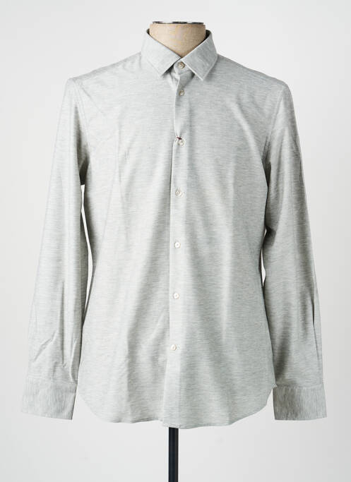 Chemise manches longues coupe cintrée gris PAL ZILERI homme