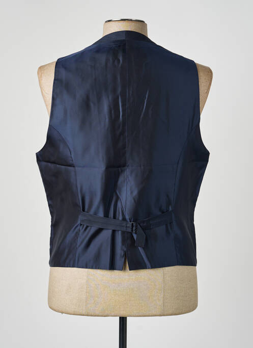 Gilet sans manche tissage chiné bleu PAL ZILERI homme