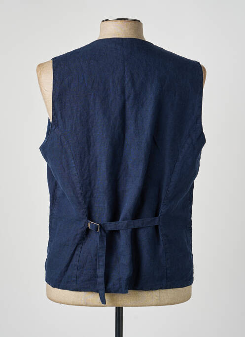 Gilet sans manche poches bleu MAISON WOOLIES homme