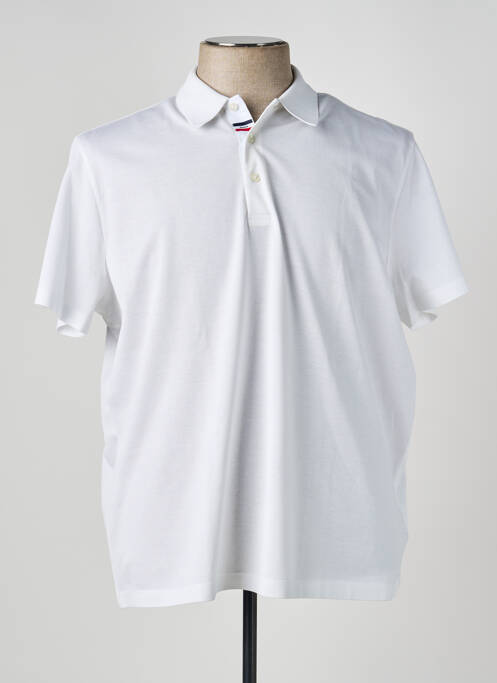 Polo stretch manches courtes blanc MONCLER homme
