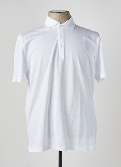 Polo stretch manches courtes blanc GRAN SASSO homme