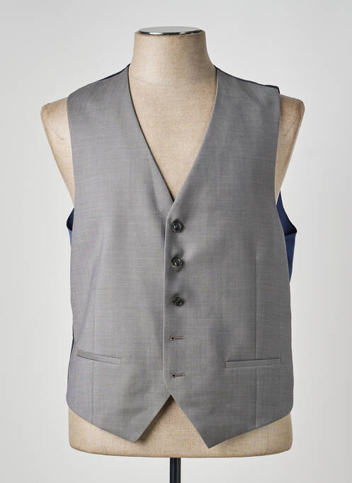 Gilet sans manche tissage chiné gris KEAN 45 homme