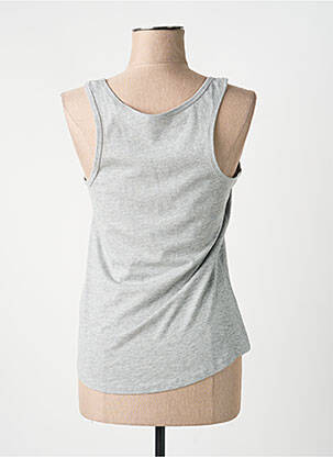 Débardeur coupe cintrée sans manche gris B&C femme