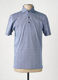 Polo coupe cintrée manches courtes bleu GRAN SASSO homme