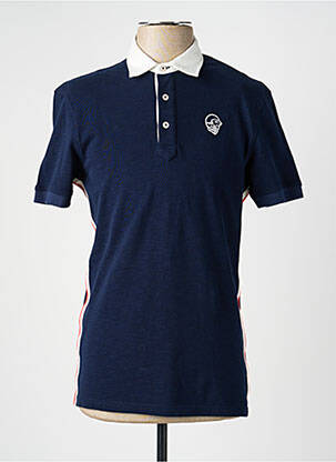 Polo coupe cintrée manches courtes bleu 8JS homme