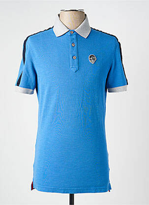 Polo coupe cintrée manches courtes bleu 8JS homme