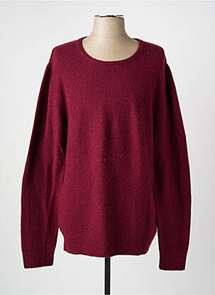 Pull coupe droite manches longues rouge AMERICAN VINTAGE femme