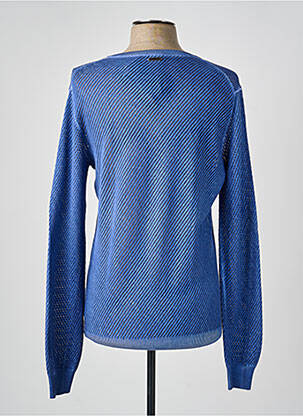 Pull col v manches longues bleu DIRK BIKKEMBERGS homme