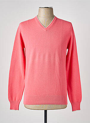 Pull col v manches longues rose HACKETT homme