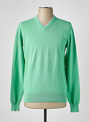 Pull col v manches longues vert HACKETT homme