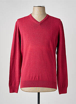 Pull col v manches longues rouge CH. K. WILLIAMS homme
