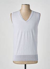 Pull col v sans manche gris PAUL SMITH homme