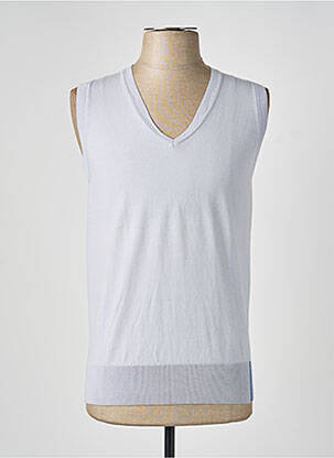 Pull col v sans manche gris PAUL SMITH homme
