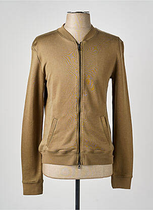 Veste casual manches longues vert MAJESTIC FILATURES homme