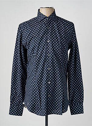Chemise manches longues imprimé fantaisie bleu BAGUTTA homme