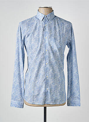 Chemise manches longues imprimé fantaisie bleu OLIVIER STRELLI homme