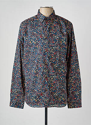 Chemise manches longues imprimé fantaisie bleu OLIVIER STRELLI homme