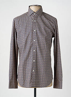 Chemise manches longues imprimé fantaisie bleu BAGUTTA homme