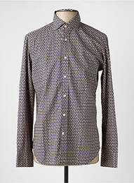 Chemise manches longues imprimé fantaisie bleu BAGUTTA homme