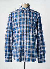 Chemise manches longues coupe droite bleu BAGUTTA homme