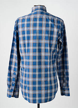Chemise manches longues coupe droite bleu BAGUTTA homme