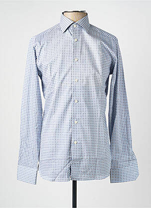 Chemise manches longues imprimé fantaisie bleu ETON homme