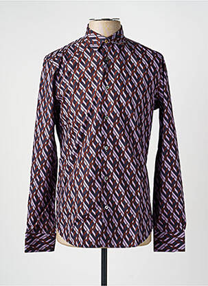Chemise manches longues imprimé fantaisie violet PAUL SMITH homme
