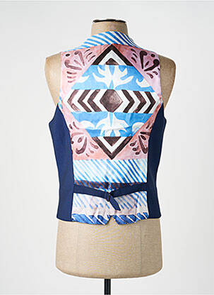 Gilet sans manche effet matière satinée bleu CHRISTIAN LACROIX homme