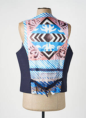 Gilet sans manche effet matière satinée bleu fonce CHRISTIAN LACROIX homme