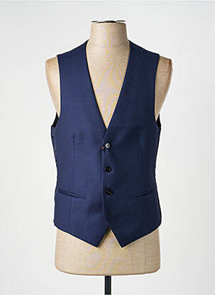 Gilet sans manche effet matière satinée bleu PAL ZILERI homme
