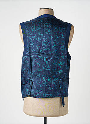 Gilet sans manche effet matière satinée bleu PAUL SMITH homme