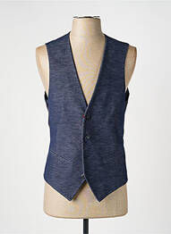 Gilet sans manche tissage chiné bleu PAL ZILERI homme